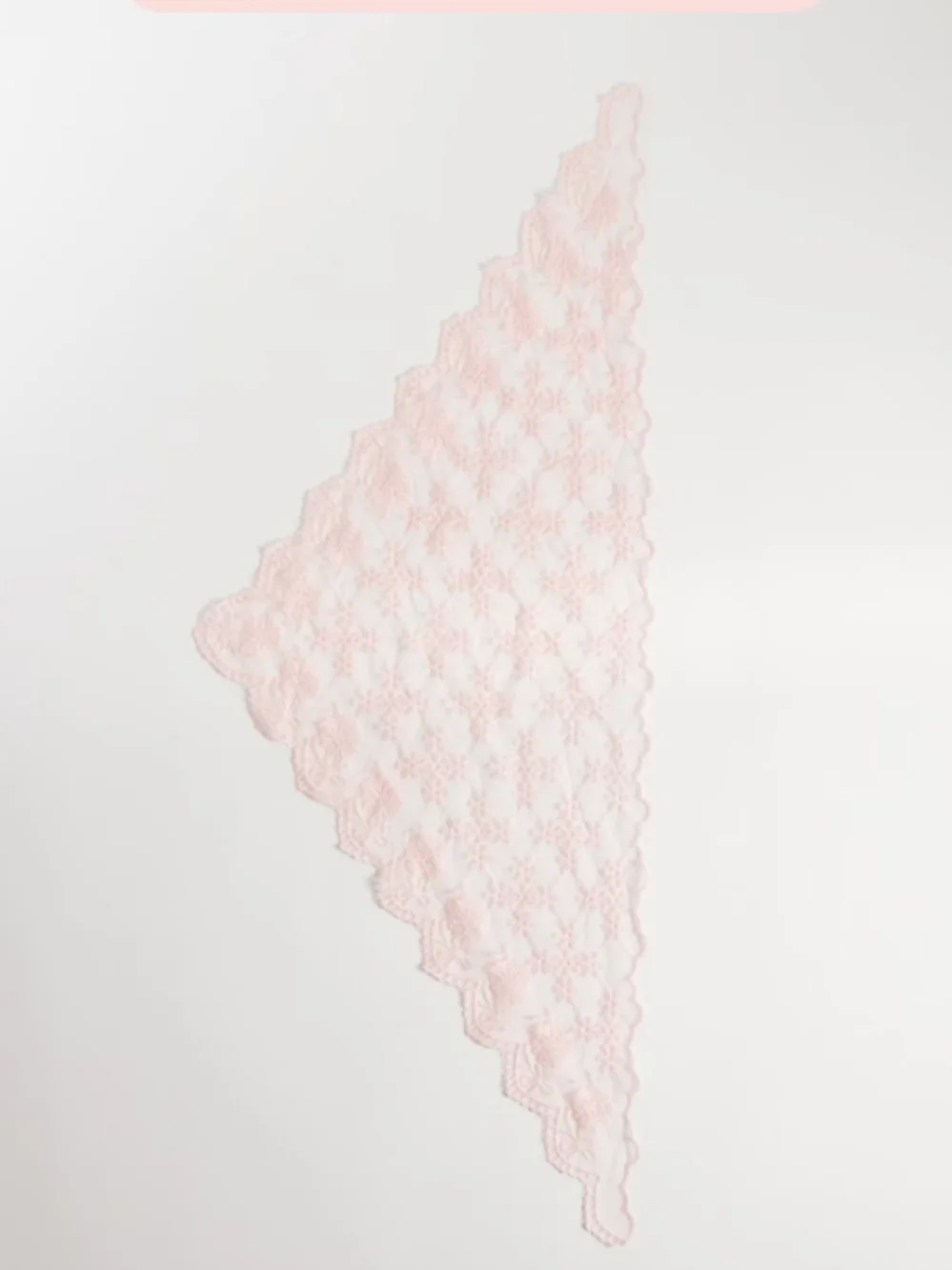 kaiia Accessories Lace Hair Scarf in Blush Pink